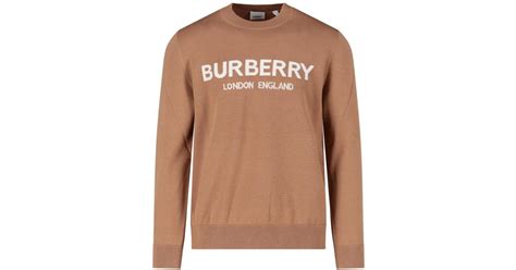 t-shirt burberry logo brown|maglione burberry uomo.